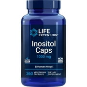 Life Extension Inositol Caps – 1000 mg, Myo-Inositol – Mood Health, Well-Being, healthy Metabolism, Hormone Balance – Gluten-Free, Non-GMO, Vegetarian – 360 Capsules