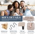 thumbnail image 5 of Sobaniilo Sectional Sofa with Movable Storage Ottoman, L-Shaped Convertible Sofa Couch for Small Living Room, Beige, 5 of 7