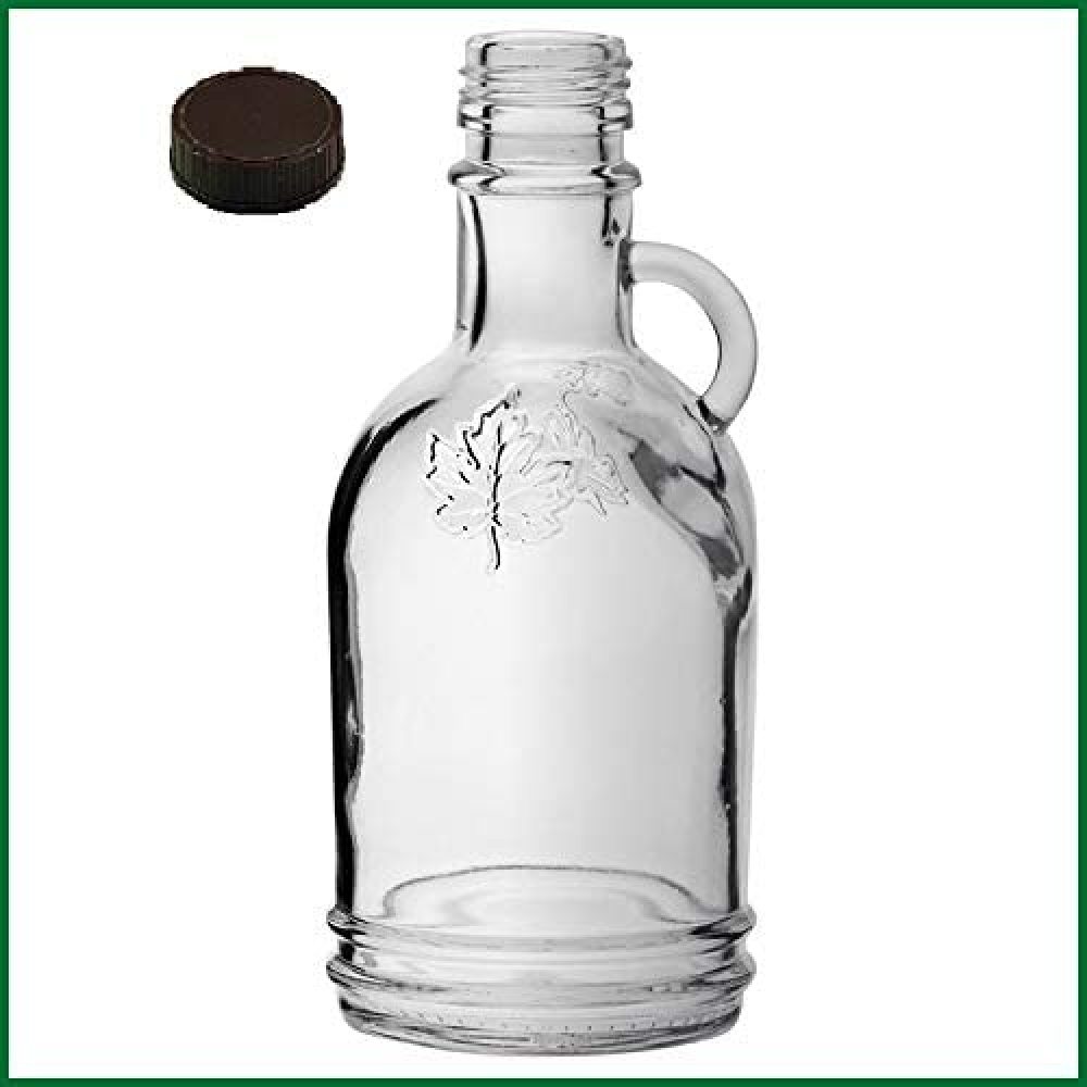 Glass Maple Syrup Jars with Tamper Evident Caps, 500ml per Bottle