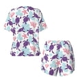 thumbnail image 6 of Rocae Ornamental Turtles for Two Piece Sleepwear Pajamas Sets for Women Soft Short-Sleeved Pjs with Lounge Shorts Small, 6 of 9