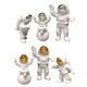 thumbnail image 3 of 3 figuras de astronauta en miniatura, personajes del espacio exterior hechos a mano para el hogar. oro, 3 of 9