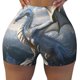 thumbnail image 2 of Fotbe Mountain White Dragon Shorts Sin Costuras – Shorts Deportivos de Cintura Alta para Mujer, Elásticos para Gimnasio, Yoga, Running o Ciclismo-Large, 2 of 8