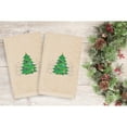thumbnail image 4 of Linum Home Textiles Christmas Three Trees Embroidered Turkish Cotton Hand Towel - Set of 2, 4 of 7
