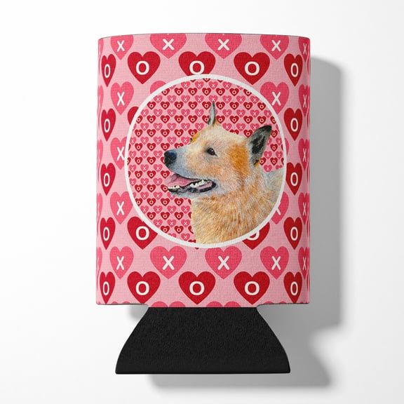 Australian Cattle Dog Hearts Love Valentines Day Can or Bottle Hugger