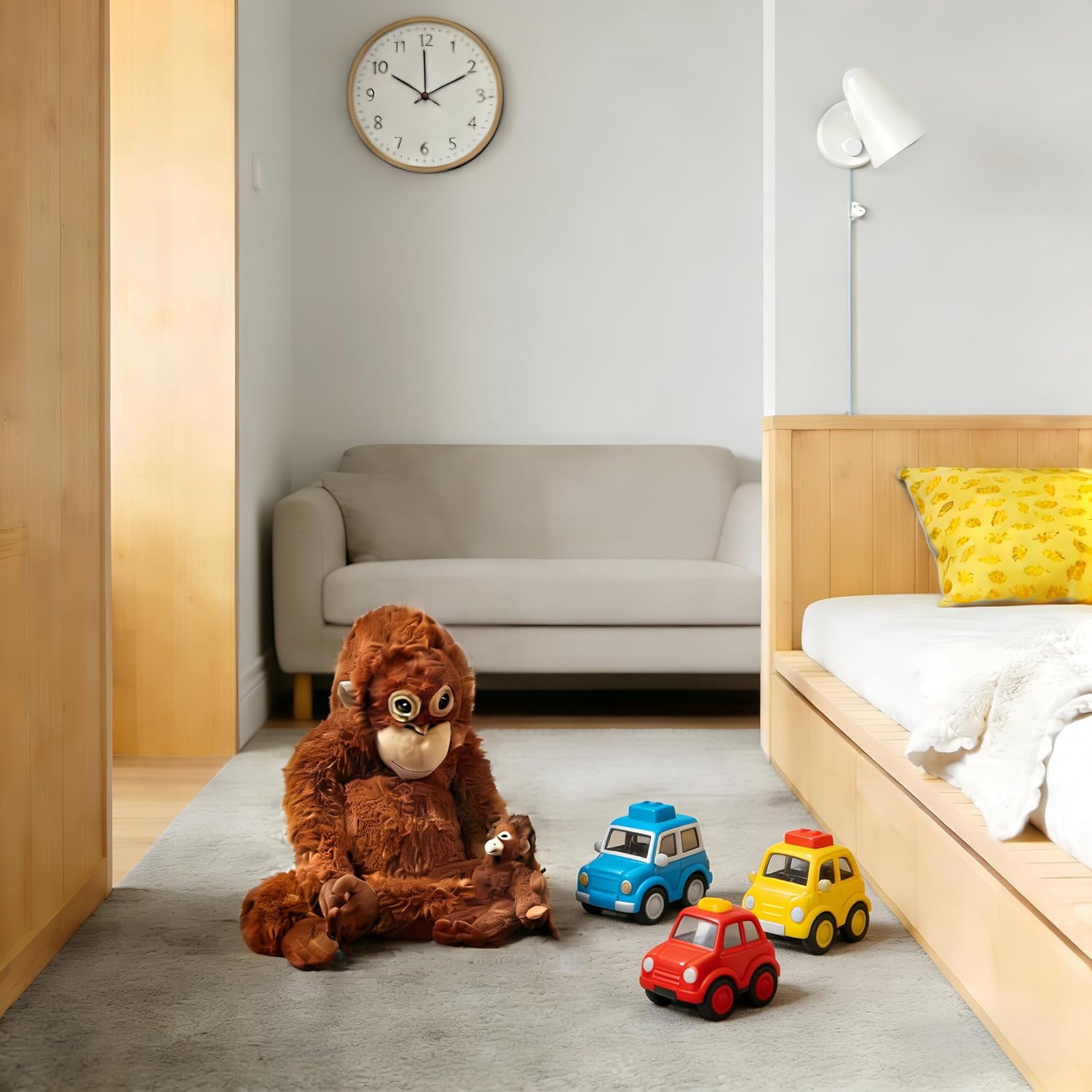 Weighted Monkey Plush Toys, 66cm Large Monkey Soft Toys Stuffed Animals, Cute Plushies with Plush Material, Washable & Safe, Realistic Soft Cuddly Monkey Toy
