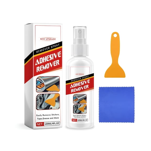 RAGUPEL Adhesive Remover Surface-Safe Glue Remover with Plastic Scraper Sticker Remover for Easy Removal Of Stickers Labels Decals Tape Residue Gum Tar Grease Adhesive Remover for Cars