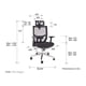 thumbnail image 4 of Offiho Silla De Oficina Ergonómica Reclinable con Altura Ajustable con Tapiz Mesh, Modelo AIKO, 4 of 5