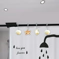 thumbnail image 3 of Shower Curtain Hooks, 12Pcs Seashell Anti Rust Decorative Resin Shower Curtain Rings Hooks for Bathroom Shower Rods Curtains Window Hangings Holder, 3 of 7
