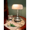 thumbnail image 6 of FIRVRE Bankers Lamp White Shade, Bankers Desk Lamp Library Lamp with Pull Chain, Vintage Desk Lamp for Office, Study Room, 6 of 13
