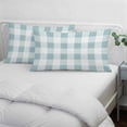 thumbnail image 4 of Aqua Plaid Pillow Covers 16"x24", Spring Summer Farmhouse Buffalo Checkered Soft Brushed Microfiber Breathable Throw Pillow Covers, Pillowcase with Zipper for Couch Sofa Bedroom Living Room, 4 of 9
