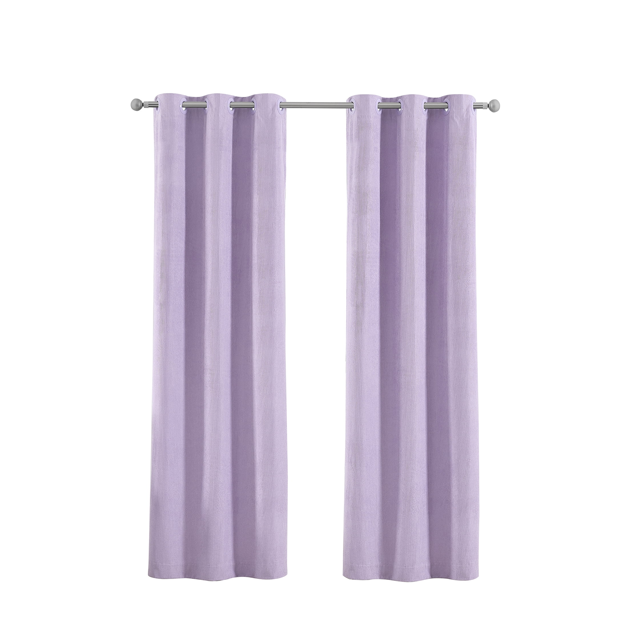 Your Zone Kids' Corduroy Blackout Curtain Panel, 1 Panel, Lilac, 38 in W x 95 in L