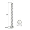 thumbnail image 2 of Uxcell #8 x 1 31/32" 410 Stainless Steel Hex Washer Head Self Drilling Screws 50 Pack, 2 of 4