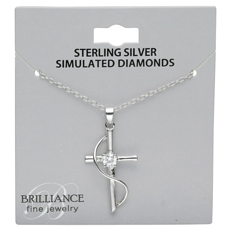 Diamond cross shop necklace walmart