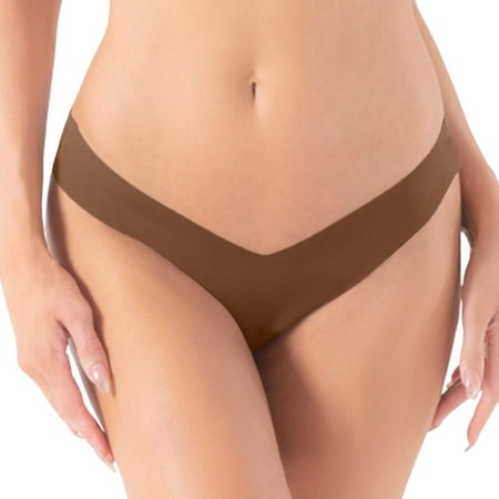 

skpblutn Panties For Women Traceless Ice Silk Underwear Mid Waist Comfortable Triangle Pants