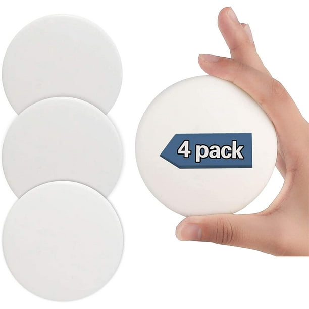 Protector de pared con tope de puerta, 4 piezas de 3,15 pulgadas, parachoques de manija de puerta de silicona más grande, protectores de pared con pegatina autoadhesiva 3M para proteger la pared