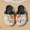 thumbnail image 2 of Lusa Summer Cute Beach Lightweight Kids Slippers with Holes and 3D Design of Rabbits & Carrots Boys and Girls Casual Thick-Soled Non- Sandals for Outdoor Play Wear White 10-11 Years, 2 of 6