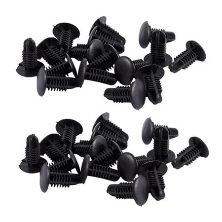 

32Pcs Plastic Rivets Clip 4mm x 5mm x 15mm Black