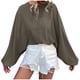 thumbnail image 1 of Top informal holgado con cuello en V y encaje con mangas farol de primavera/verano para mujer Fridja NMB4092, 1 of 6