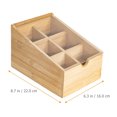 thumbnail image 2 of Bolsa de té Soporte de bambú Contenedor de dulces para el hogar Cesta con compartimiento de café instantáneo HOMEMAXS HaoMX115566179, 2 of 7