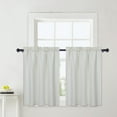 thumbnail image 2 of GlowSol Farmhouse Kitchen Curtains 30"W x 24"L Waffle Weave Cafe Blackout Half Bathroom Window Curtain, Cream, Set of 2, 2 of 7