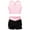 Pink, variant on MSemis Kids Girls Workout Set Racer Back Sports Bra with Shorts Yoga Sports Set Black&Blue Green 16