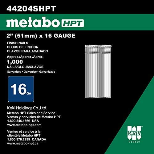 Metabo Hpt 2In 16 Gauge Straight Finish Nail 1000Pk