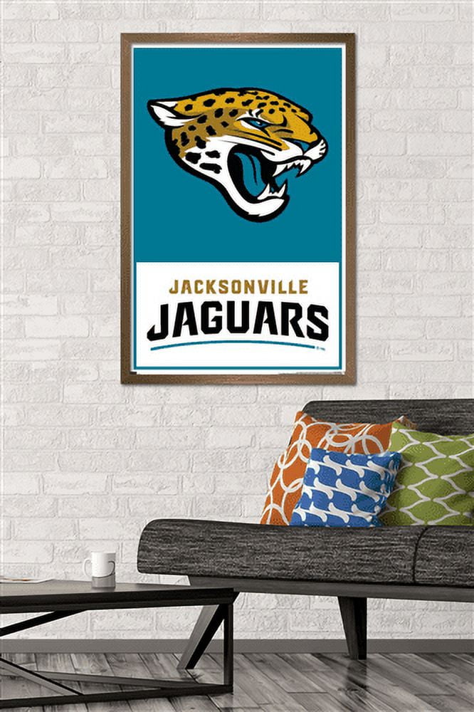 NFL Jacksonville Jaguars - Logo 21 Wall Poster, 22.375" x 34", Framed