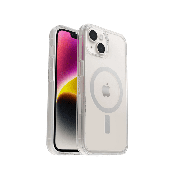 OtterBox Symmetry Series Clear Antimicrobial Clear iPhone 14 Case for MagSafe 77-89208