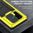 thumbnail image 4 of Compatible with Samsung Galaxy S23 Ultra Case Metal Hard  Phone Case para with Screen Protector and Lens Protector Heavy Duty Military Grade Dustproof [Note The Fingerprints Don't Work] Yellow, 4 of 13