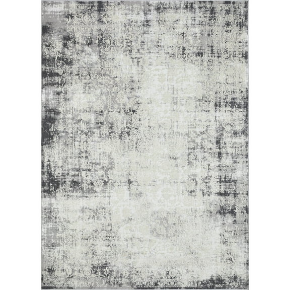Loomaknoti Aysal Athna 6' x 9' Ivory Distressed Polypropylen Indoor Area Rug