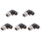 thumbnail image 2 of Conector de Codo de Rosca Soledad 90 Grados 5 Piezas Plástico Metal Negro, 2 of 10