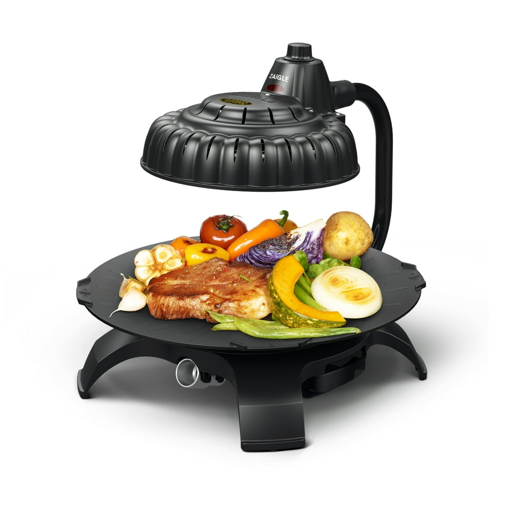 Zaigle ZGHU375 Handsome Infrared KBBQ Electric Grill, 120v, 3 pans