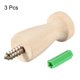 thumbnail image 3 of Ganchos de Pared Unique Bargains Gancho de Madera Sólida Atornillable Gancho para Abrigos 0.87" x 1.89" (DxL) Color de Madera Sin Pintura 3pcs, 3 of 3