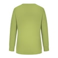 thumbnail image 6 of Viikei Fall Clothes for Women Fashion Clearance,Women Long Sleeves Casual Shirts Color Round Neck Sweatshirt Pullover Loose Tunic Tops Green XXL, 6 of 6