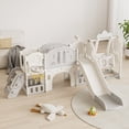 thumbnail image 2 of 11 In 1 Baby Toddler Slide For Indoor Outdoor, Toddler Playground With Basketball Hoop, Tunnel And Swing, Toddler Climber Slide Playset For 1-4 Years Old Boys Girls, 2 of 9