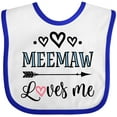 thumbnail image 3 of Inktastic My Meemaw Loves Me Girls Girls Baby Bib, 3 of 4