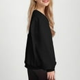 thumbnail image 7 of MKOSPLRT Oversized Pullover Tops for Girl Lantern Long Sleeve Casual T Shirts Round Neck Drop Shoulder Shirts Solid Loose Blouses, 7 of 7