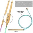 thumbnail image 2 of 23 Pieces Tunisian Crochet Hooks Set With Bead Carbonized Bamboo Hook, 2 of 5