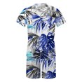 thumbnail image 2 of Vedolay Short Set For Men Casual Summer Men's 2 Piece Outfits Casual Floral Print Shirts and Drawstring Waist Shorts,Khaki M, 2 of 4