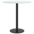 thumbnail image 3 of Tapa de Mesa Redonda vidaXL de Vidrio Templado Blanco con Diseño de Mármol 40 cm, 3 of 4