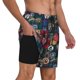 thumbnail image 2 of Balery Adventure Camping Badge Bañador para hombre, shorts de playa de secado rápido con entrepierna y forro de compresión-X-Large, 2 of 6