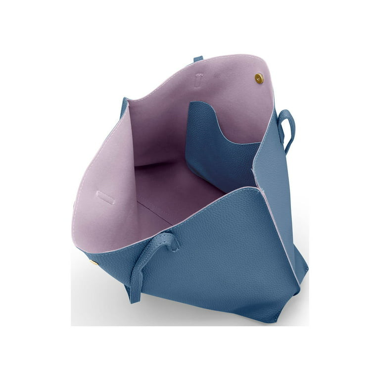 Bueno tote bag purse blue tassel 2 compartments magnet closure handbag 11 x  15
