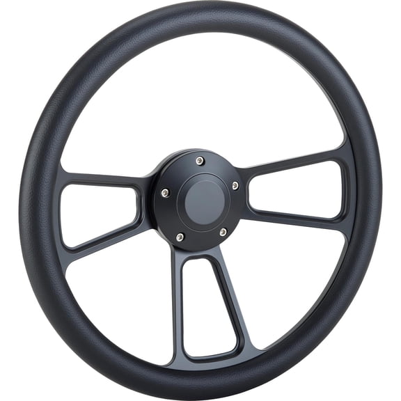 Forever Sharp 1099,HW14B,HB5 14 In Black Muscle Steering Wheel