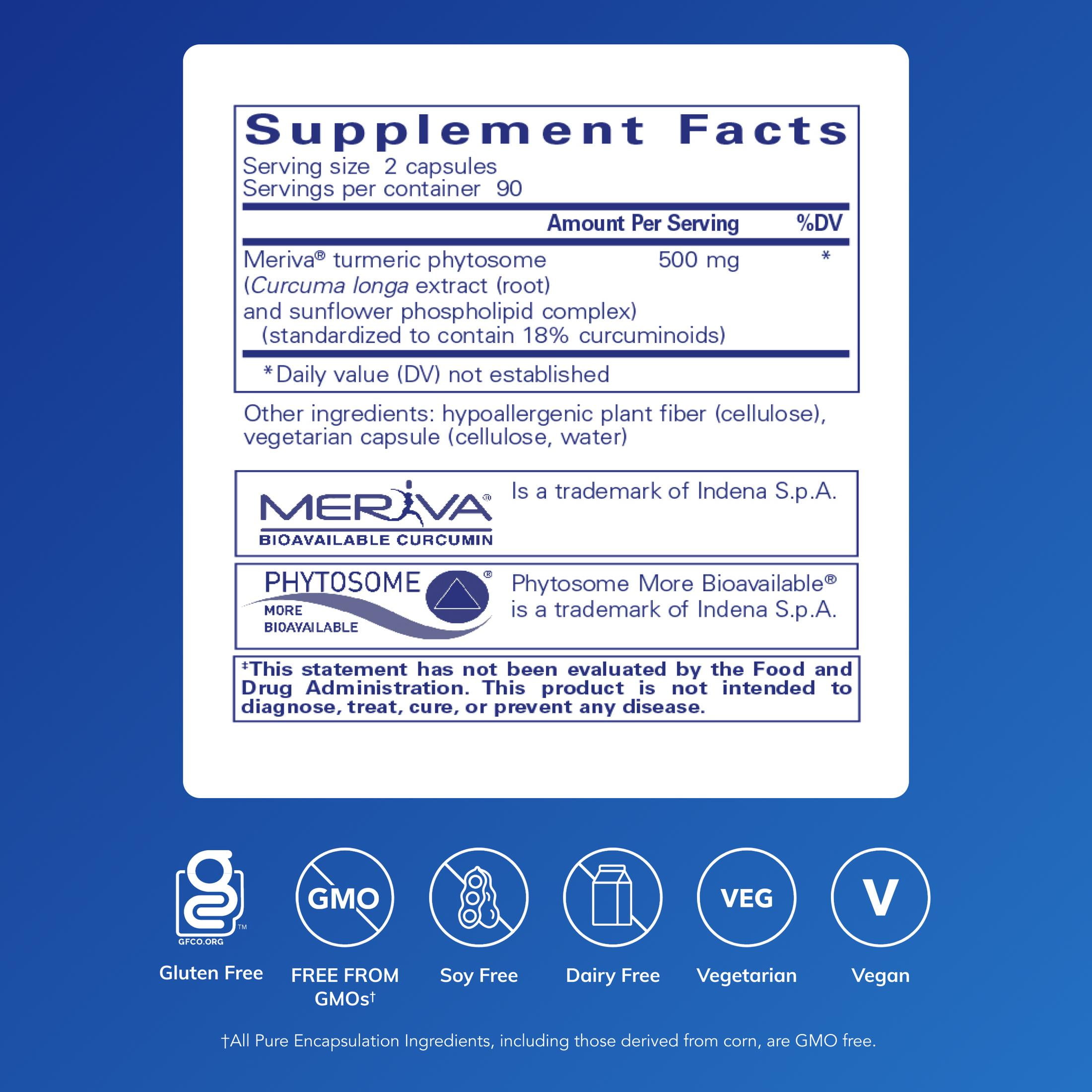 Pure Encapsulations CurcumaSorb 180's - Meriva Curcumin Phytosome - Supports Joint Health* - Gluten Free & Non-GMO - 180 Capsules