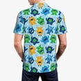 thumbnail image 4 of Daiia Cartoon Monster Pattern Men’s Polo Shirts,Solid Deck Shirt,Classic Fit, Breathable Cotton Polo for Casual and Sport Wear-Small, 4 of 9