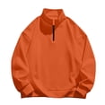 thumbnail image 3 of Dqueduo Men's Fashion Sweatshirt, Solid Long Sleeve Turndown Collar Casual Zipper Top Sweatshirt, Regular Length Men's Sweatshirt, 3 of 6