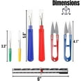thumbnail image 2 of Mr. Pen- Seam Ripper Kit, 7 Pcs, Seam Ripper Pack, 4 Assorted Color Seam Rippers With 2 Thread Snips and 1 Sliding Gauge, 2 of 8