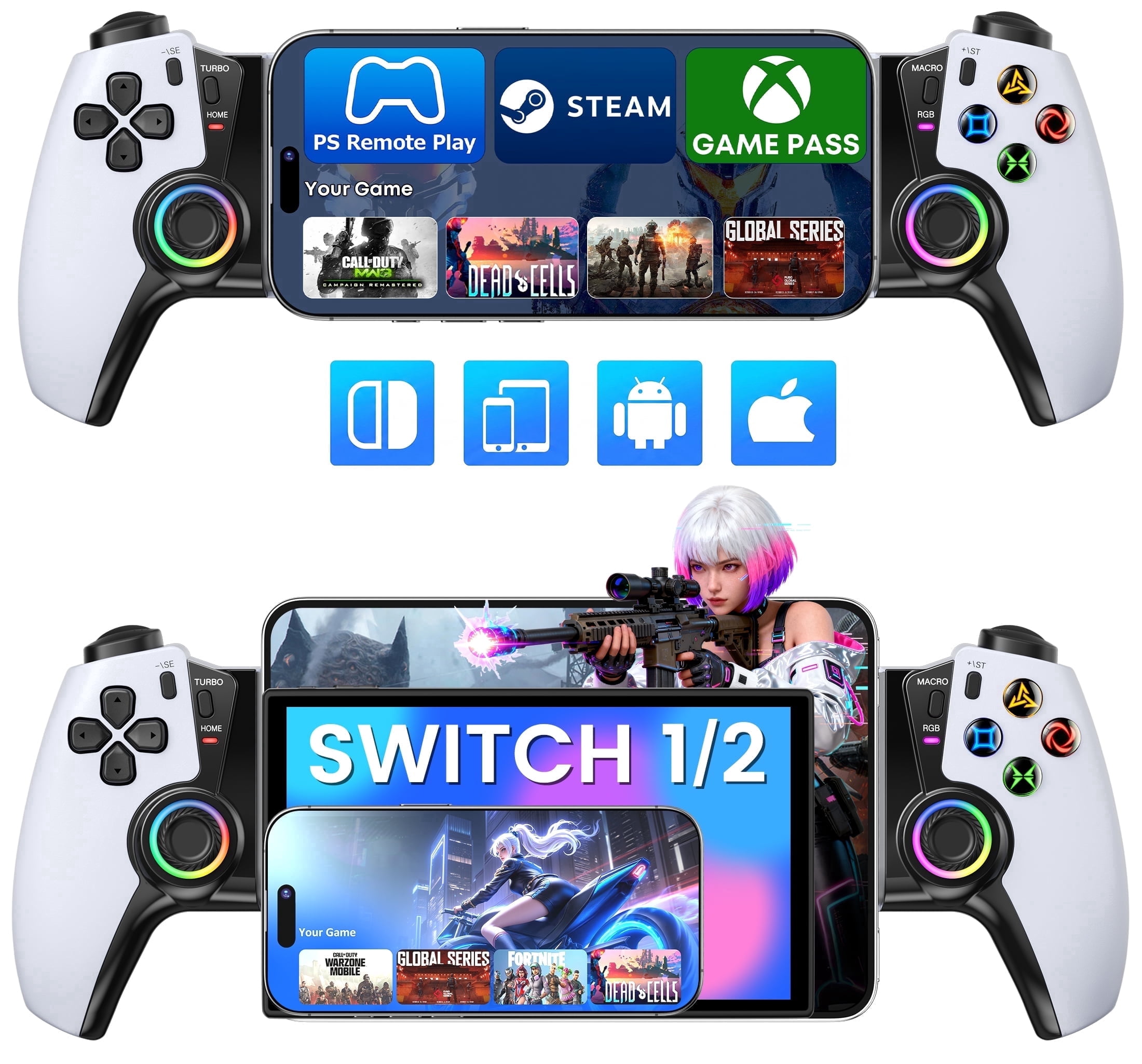 Retro-Bit SEGA Saturn® 2.4GHz Wireless Pro Controller for Sega