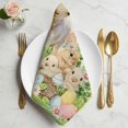 thumbnail image 2 of Easter Cloth Napkins, Farmhouse Flowers Wreath Sheep Rabbits Duck Eggs Washable and Reusable Dinner Napkins Set of 6, Table Napkin for Kitchen Party Birthday Wedding Hotel Housewarming 20"x20", 2 of 9