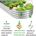thumbnail image 2 of MATSKY 8x4x1ft Galvanized Steel Raised Garden Beds, Outdoor Open-Bottom Metal Planter Box for Vegetables & Flowers, Silver, 2-Pack, 2 of 6
